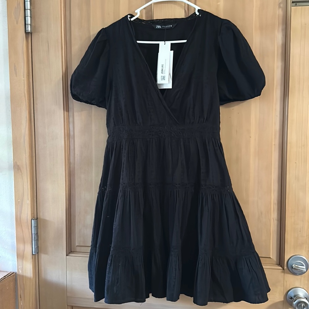 Zara mini black dress